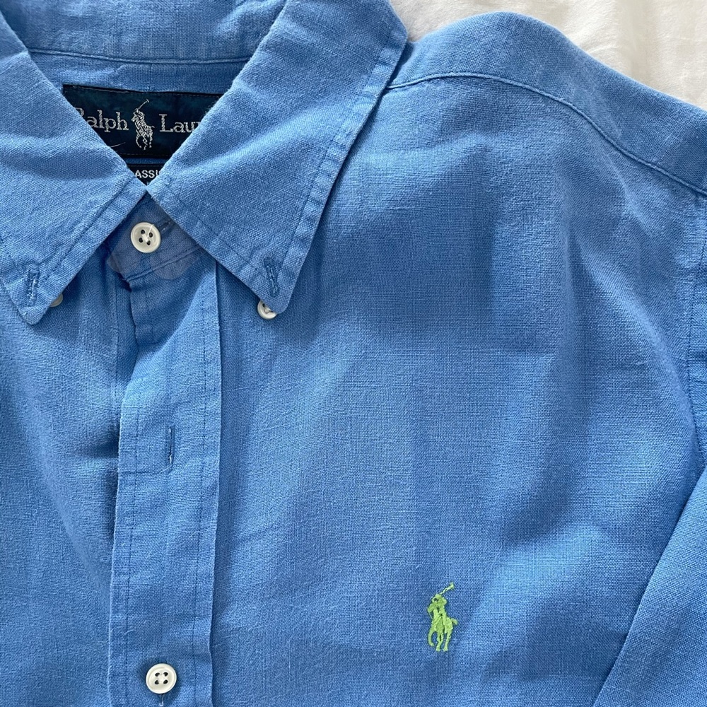 Men’s large polo long sleeve button down
